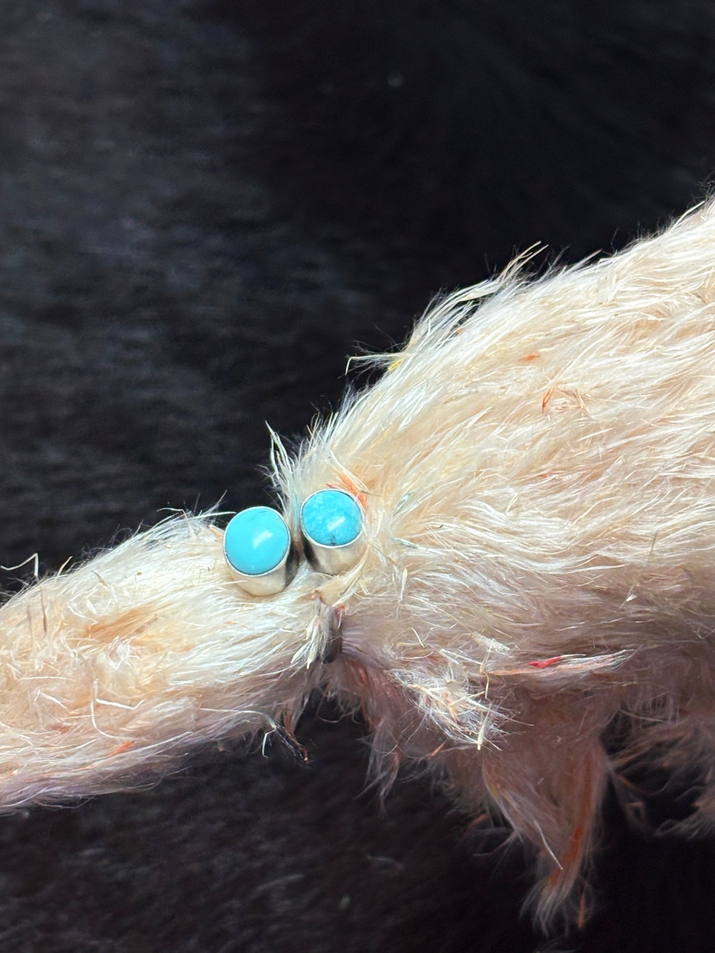 Native American Navajo Handmade Sterling Silver Turquoise Adjustable Ring 6-8