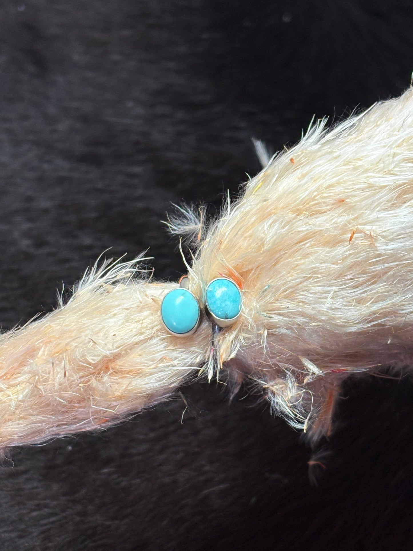 Native American Navajo Handmade Sterling Silver Turquoise Adjustable Ring 6-8