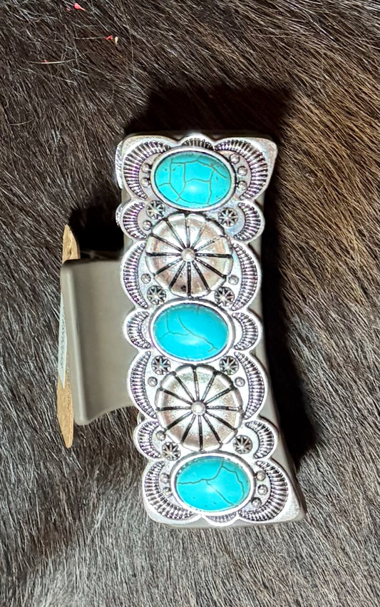 Western Theme Rectangular Hair Claw