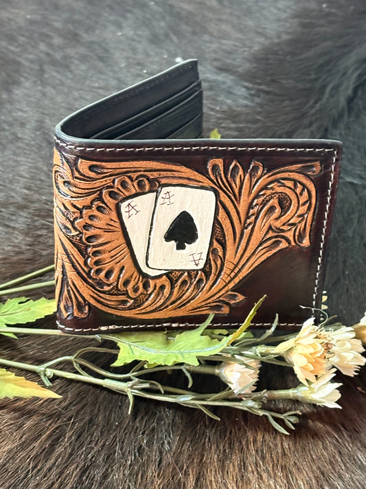 Men’s Tooled Leather Bifold Wallet