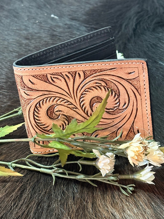 Classic Tooled Leather Bifold Wallet